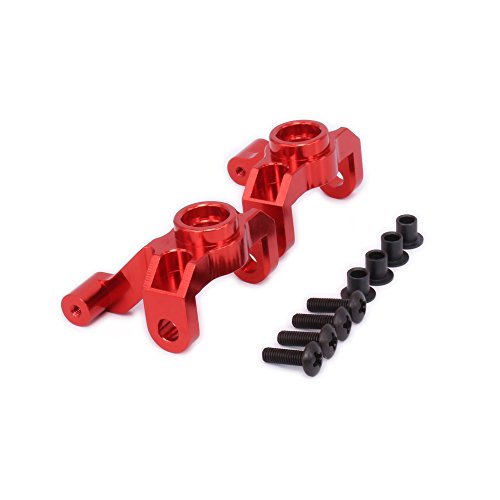 for 1/12 WLtoys Steering Front Hub Carrier(L/R) Base C Socket Set for 12428 12423 FY03 12628 Short Course Desert Feiyue Buggy Off-Road Upgrade Parts (Red)