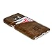 Dockem Card Case for Samsung Galaxy S7 - Vintage Synthetic Leather Wallet Case, Ultra Slim Professional Executive Snap On Cover with 2 Card Holder Slots, Brown