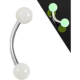 TOOLSSIDE VCH Piercing Jewelry Stainless Steel Glow in the Dark Belly Button Ring Navel Piercing Jewelry Belly Rings for Women 14G Belly Button Piercing