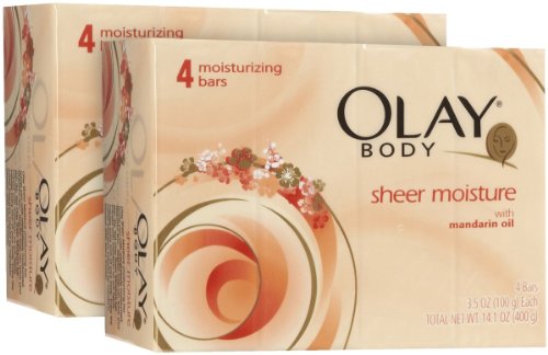 Olay Sheer Moisture Bar with Mandarin Oil, 4 ct