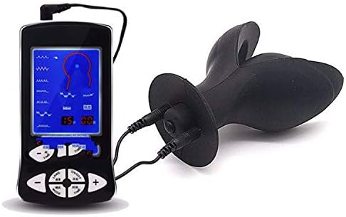 EBWYA SHIRT Electro Shock Stimulation Amal Silicone Vibrating Buutt Plug Séxx Toys for Woman Men Vibrantor Amal er Buuttplug,Black