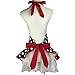 LIVILAN Black Cooking Aprons Kitchen Flirty Woman Girl Bowknot Cotton Pinafore Vintage Apron Dress with Pockets