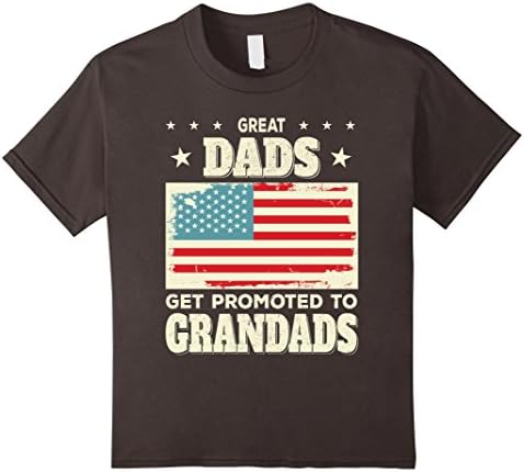 Kids Great Dads Get Promoted To Grandads Grandpa Shirt Men Gifts 12 Asphalt