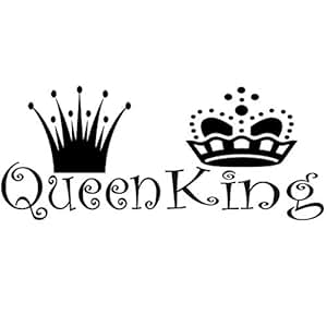 stickers lettering queen king crowns decals vinyl female