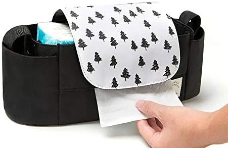 Rmeet Buggy Organiser Pram Bag,Large Capacity Baby Stroller Storage Bag Waterproof Universal Hanging Diaper Bag with Pocket for Pushchair Bottle Holder Portable