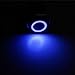 ESUPPORT 19mm 12V 5A Car Blue LED Light Angel Eye Metal Push Button Toggle Switch Socket Plug Latching Black Shell