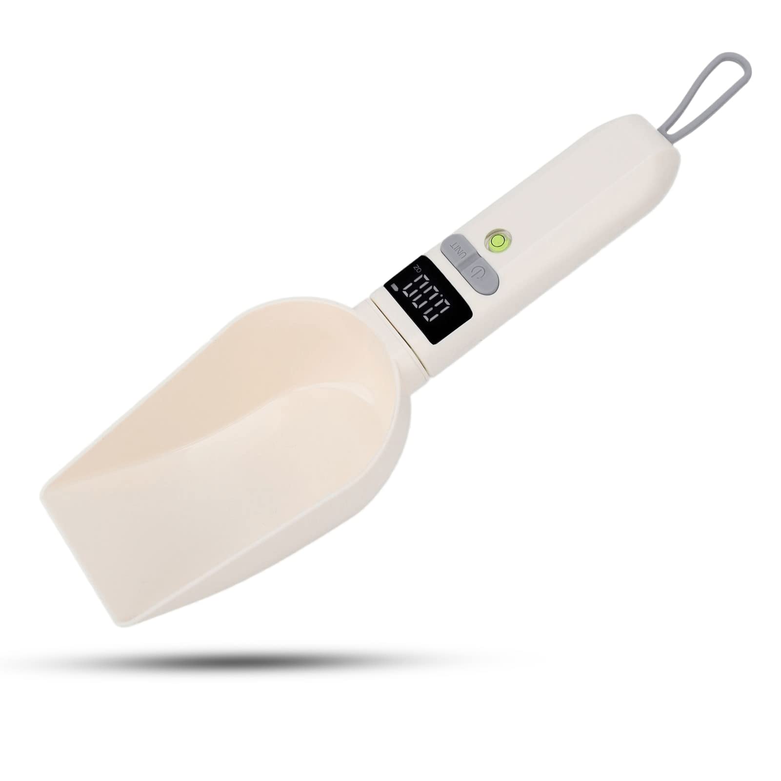 Ciciglow Kitchen Measuring Spoon, Digital Pet Weighing Spoon, Portable High Precision Steelyard, LCD Display, 3 Measurement Units (g/ml/oz), 800g/250ml Capacity, Plastic, Defult Color