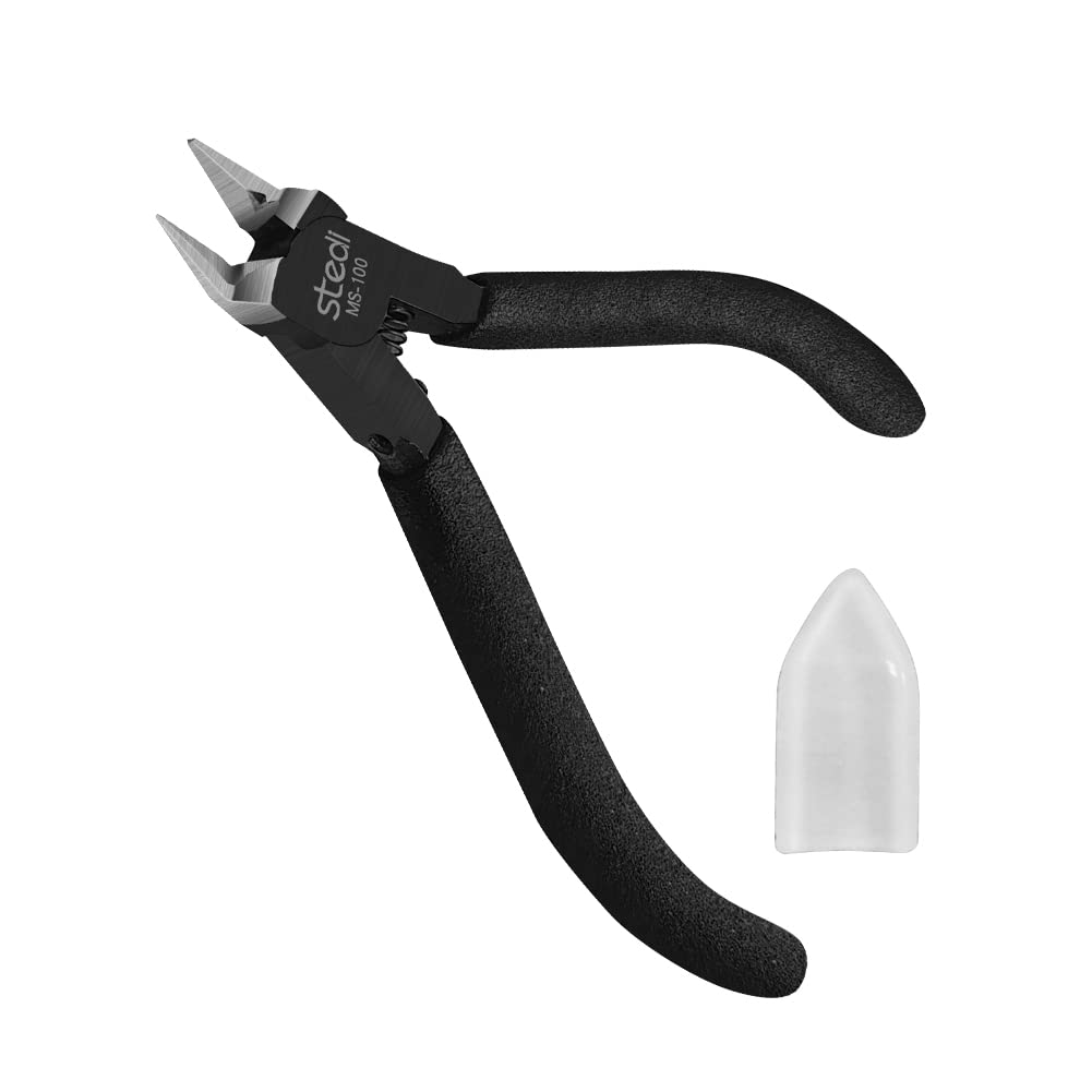 Stedi 4.8-inch Model Nipper, Model Tools with Sharp Thin Blade and Blade Case Plastic Model Accessories, Sprue Cutter for Gundam Building Repairing and Fixing, Black