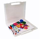 Clear Craft and Paper Carrying Case with Handle, Translucent Quick View File Organizer, Essential Document Storage Container - A4(1 Pack Clear with handle)