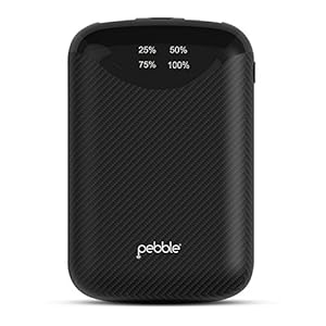 Pebble Pico Pocket Sized 10,000 mAh Power Bank | Fast Charging 2.1 A, Compatible with All Android Phones & iPhones, 6…