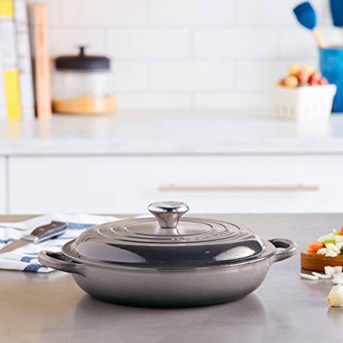 Le Creuset Enameled Cast Iron Signature Braiser, 1.5 qt., Oyster