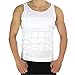 Men's Compression Undershirt Shirt Vest Tank Top Body Shaper Workout Tank Tops Training Shirt Perfect for running, workout, gym, yoga, dailywear - White Large