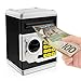 Jhua Cartoon Piggy Bank Password Electronic Money Bank Safe Saving Box ATM Bank Safe Locks Panda Smart Voice Prompt Money Piggy Box for Children/Christmas Gift (Black)