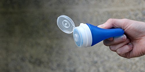 humangear Gotoob+ Silicone Travel Bottle with Locking Cap, 3-Pack, Medium (2.5oz), Clear/Red/Orange