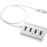 AmazonBasics USB 3.1 Type-A to 4-Port Aluminum Hub, Silver