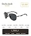 Shushu Jacob Men's Polarized Sunglasses UV400 Protection Vintage Aviator Black Lens Gunmetal Frame