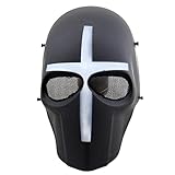 OUTGEEK Airsoft Mask Full Face Protective Mesh Mask Skull Mask for Costume