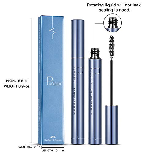 Pudaier Eyelash Growth Serum for Eyebrow Lash Irritation – Rapid Regrowth 100% Natural FDA Allergy Tested Unique Formula for All Skin Types (6 mL) - Thumbnail 7
