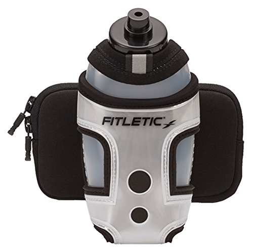 Fitletic HydraPalm - 12 ounce Handheld Sports Water Bottle with Mobile Phone Case - fits Galaxy Smartphones and iPhone 6 Plus