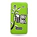 CoverON® GREEN Hard Snap-On Cover Case with BLACK WHITE OWL Design for SAMSUNG I927 CAPTIVATE GLIDE With PRY- Triangle Case Removal Tool [WCG1030]