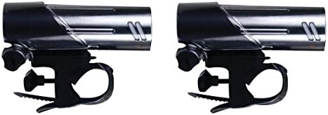 Dorcy International 41-4001 3-AA Battery Operated LED Bicycle Head Light with Mounting Bracket, 220-Lumen, Silver/Black (Black and Silver 2 Pack)