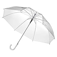 Stylish&Young Colorful Transparent Automatic Rain Umbrella Dome Wedding Party Favor Waterproof (Clear)
