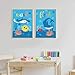 HLNIUC Lovely Ocean Animal Art Print,Ocean World，Set of 3(8