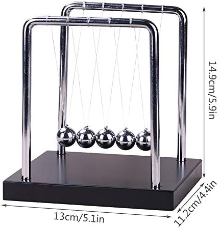 クラシックニュートンクレードルバランスボール ブラック木製ベースデスクおもちゃ科学物理学学習おもちゃ楽しい振り子 リビングルームの寝室のオフィスホテルに適した B00qg56ctq 1 767円 セール開催中最短即日発送 新作 人気 送料無料 激安 お買い得 キ フト