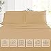 Nestl Short Queen Sheet Set - 1800 Ultra-Soft Microfiber - Double Brushed - Deep Pockets - Easy Fit - 4 Piece Set - Bed Sheets (Short Queen, Camel Gold)
