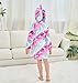 Soft Unicorn Hooded Bathrobe Sleepwear - Unicorn Gifts for Girls (8-9 Years, Pink Galaxy Unicorns)
