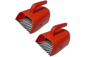 2 Pack Blueberry Picker, Berry Picker Scoop, Fruit Rake Harvester with Ergonomic Handle, Blueberry Rake Scoop for Cherry, Lin