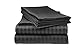 ITALIAN 1500 4PC KING STRIPED Sheet Set, BLACK