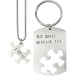 O.RIYA Not Whole Without You Necklace,Valentine's Day Present Gift Necklace,Couples Gecklace Gift,I Love You Necklace,Gift For Her