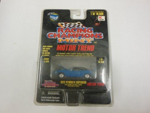 great item1970 Plymouth Superbird Issue #160 1 of 19,998 Adult Collectible 1:64 Scale Racing Champions Mint Motor Trend Magazine