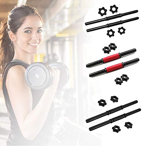 Adjustable Dumbbell Bar, Dumbbell Handle with Collars Threaded Dumbbell