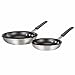 Tramontina Set of 2 Silvertone Aluminum Frying Pans (8 and 10 in.)
