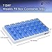 GMS 7 Day Pill Organizer Tray - Large with Removable Daily Pill Boxes with 4 Compartments Each for Storing and Organizing Medications and Pills - Blue