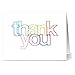 Note Card Cafe Thank You Cards with Aqua Blue Ocean Envelopes | 36 Pack | Rainbow Letters Thank You | Blank Inside, Glossy Finish | for Greeting Cards, Occasions, Birthdays, Gifts