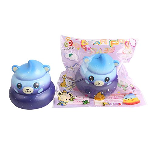Stress Reliever Toy KESEELY 2018 New Cute Mini Squishy Cartoon Bear Poo Scented Slow Rising Squeeze Toys (A) - Thumbnail 4