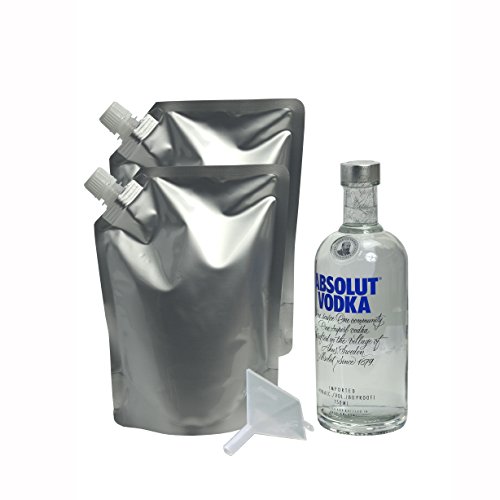 Sneak Your Alcohol Cruise Flask Foil Pouch Kit Total flasks (32 oz