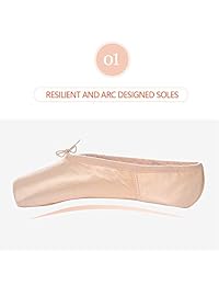 STELLE Ballet Pointe - Zapatos de baile (fuerza de vástago medio)