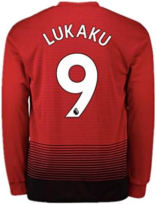 18/19 Season Manchester United #9 LUkaku Home Mens Long Sleeve Soccer Jersey Color Red