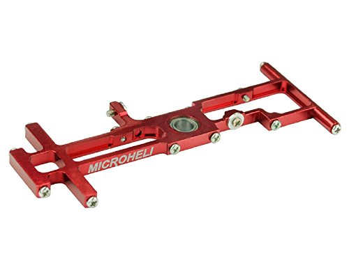 MICROHELI Aluminum Lower Block Bearing Set (RED) (for MH Frame Blade 2SRX Series)