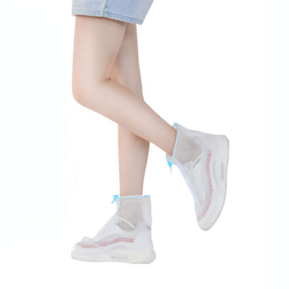 Rainproof Shoe Covers Waterproof Clean and Dry Shoes Sporty Transparent Shoe Covers Overshoes Rain Boots Perfect for Walking and Gassing Hiking and Cycling (M)