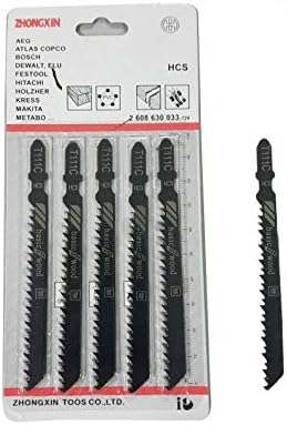 5pcs T111C 100mm Jigsaw Blades Fits Bosch HCS for Wood Laminated Board Cutting