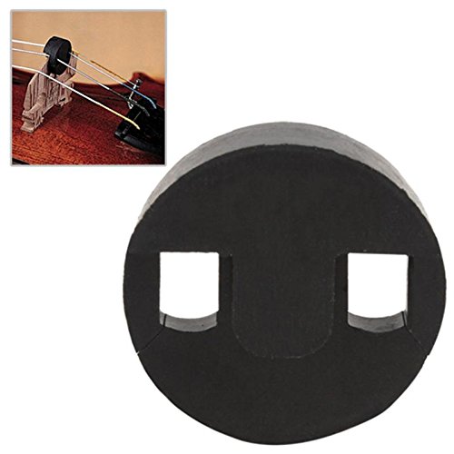 35 x 35mm Acoustic Cello Durable Round Circular Rubber Design Mute Silencer Light-weight Black Cello Parts - Thumbnail 5