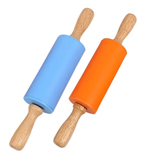 NATADAI 9 Inch Mini Rolling Pin, Rolling Pin Wooden Handle NonStick