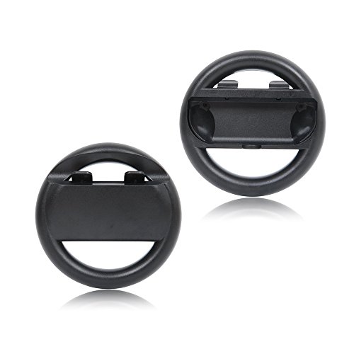 Lammcou Steering Wheel Grips for Nintendo Switch Console Racing Wheel Joy-con Grips Handle Set by for Nintendo Switch Controller Games-Black - Thumbnail 2
