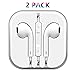 Earphones,2-Pack iPhone Earbuds Stereo Earphones with Microphone Headphones with Mic and Remote Control Earbuds for Apple iPhone 6s 6 Plus 5s 5 5c 4s 4 SE Galaxy S8 S7 S6 IOS 7 8 Android Earbuds