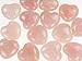 Fundamental Rockhound Products: (1131-H) 30mm Rose Quartz Pocket Heart gemstone crystal with carrying pouch, info card, stone certification, tumbled stone